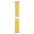 For Apple Watch Serie 8 41mm Magnetic Buckle Skin Feel Leather Watch Band(Yellow)