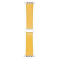 For Apple Watch Serie 8 45mm  Magnetic Buckle Skin Feel Leather Watch Band(Yellow)