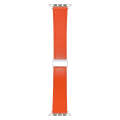 For Apple Watch Serie 7 41mm Magnetic Buckle Skin Feel Leather Watch Band(Orange)