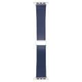 For Apple Watch SE 40mm Magnetic Buckle Skin Feel Leather Watch Band(Dark Blue)