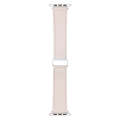 For Apple Watch SE 44mm Magnetic Buckle Skin Feel Leather Watch Band(Apricot)