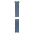 For Apple Watch SE 44mm Magnetic Buckle Skin Feel Leather Watch Band(Light Blue)