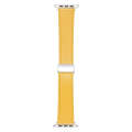 For Apple Watch SE 2023 40mm Magnetic Buckle Skin Feel Leather Watch Band(Yellow)