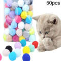 50pcs Colorful Plush Ball Pet Chew Ball Cat Interactive Toy