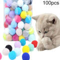 100pcs Colorful Plush Ball Pet Chew Ball Cat Interactive Toy