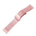 For Apple Watch Series 8 41mm Magnetic Buckle Herringbone Mesh Metal Watch Band(Pink)