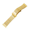 For Apple Watch Series 4 40mm Magnetic Buckle Herringbone Mesh Metal Watch Band(Gold)