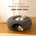 Round Wool Felt Cat Litter Tunnel Cat Litter, Size:50x50x20cm(Light Grey)