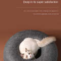 Round Wool Felt Cat Litter Tunnel Cat Litter, Size:60x60x27cm(Dark Grey)