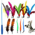 11 in 1 Feather Replacement Head Retractable Cat Teaser Stick