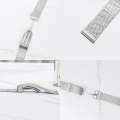 22mm Magnetic Buckle Herringbone Mesh Metal Watch Band for Samsung Galaxy Watch(Starlight)