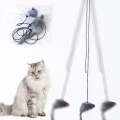 Hanging Door Retractable Cat Teaser Stick Pet Toy(Purple Rabbit)