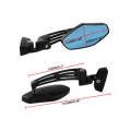 1Pair SF-062 Motorcycle Modified Rearview Mirror Reflective Mirror(Black)
