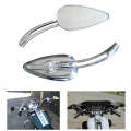 SF104 Motorcycle Modified Retro Rearview Mirror Reflective Mirror(Plating Silver)