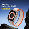 For Apple Watch SE 2023 44mm DUX DUCIS YJ Series Nylon Watch Band(Orange Beige)