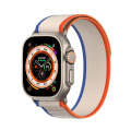 For Apple Watch SE 44mm DUX DUCIS YJ Series Nylon Watch Band(Orange Beige)