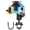 MOTOSLG Crab Motorcycle Phone Clamp Bracket U-Type Headbar Mount with Anti-theft Lock(Yellow Blue...