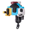 MOTOSLG Crab Motorcycle Phone Clamp Bracket L-Type Rear Mirror Mount(Yellow Blue White)