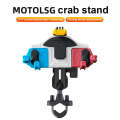 MOTOSLG Crab Motorcycle Phone Clamp Bracket L-Type Rear Mirror Mount with Anti-theft Lock(Yellow ...