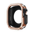 For Apple Watch Ultra 49mm 2-in-1 PC Hybrid TPU Armor Watch Case(Rose Gold)