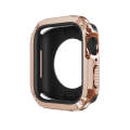 For Apple Watch Series 8 / 7 45mm 2-in-1 PC Hybrid TPU Armor Watch Case(Rose Gold)