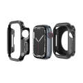 For Apple Watch Series 8 / 7 41mm 2-in-1 PC Hybrid TPU Armor Watch Case(Black)