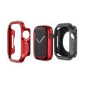 For Apple Watch Series 8 / 7 41mm 2-in-1 PC Hybrid TPU Armor Watch Case(Red)