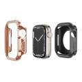 For Apple Watch Series 8 / 7 41mm 2-in-1 PC Hybrid TPU Armor Watch Case(Rose Gold)
