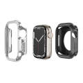 For Apple Watch Series 6 / 5 / 4 / SE 44mm 2-in-1 PC Hybrid TPU Armor Watch Case(Silver Gray)