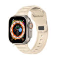 For Apple Watch Ultra 49mm Dot Texture Fluororubber Watch Band(Starlight)