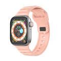 For Apple Watch 8 45mm  Dot Texture Fluororubber Watch Band(Nebula Pink)