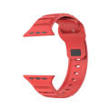 For Apple Watch SE 2022 44mm Dot Texture Fluororubber Watch Band(Red)