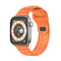 For Apple Watch 7 45mm Dot Texture Fluororubber Watch Band(Orange)