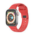 For Apple Watch SE 40mm Dot Texture Fluororubber Watch Band(Red)