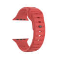 For Apple Watch SE 40mm Dot Texture Fluororubber Watch Band(Red)