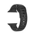 For Apple Watch SE 44mm Dot Texture Fluororubber Watch Band(Black)