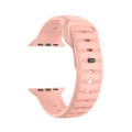 For Apple Watch SE 44mm Dot Texture Fluororubber Watch Band(Nebula Pink)