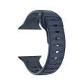 For Apple Watch 5 44mm Dot Texture Fluororubber Watch Band(Midnight Blue)