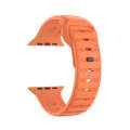 For Apple Watch 4 44mm Dot Texture Fluororubber Watch Band(Orange)