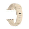 For Apple Watch 4 44mm Dot Texture Fluororubber Watch Band(Starlight)