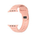 For Apple Watch 3 38mm Dot Texture Fluororubber Watch Band(Nebula Pink)