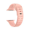 For Apple Watch 3 38mm Dot Texture Fluororubber Watch Band(Nebula Pink)