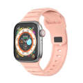 For Apple Watch 3 42mm Dot Texture Fluororubber Watch Band(Nebula Pink)
