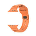 For Apple Watch 38mm Dot Texture Fluororubber Watch Band(Orange)