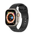 For Apple Watch Ultra 2 49mm Dot Texture Fluororubber Watch Band(Black)