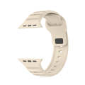 For Apple Watch Ultra 2 49mm Dot Texture Fluororubber Watch Band(Starlight)