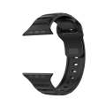 For Apple Watch 9 41mm Dot Texture Fluororubber Watch Band(Black)