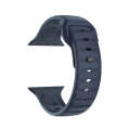 For Apple Watch 9 41mm Dot Texture Fluororubber Watch Band(Midnight Blue)
