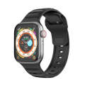 For Apple Watch SE 2023 44mm Dot Texture Fluororubber Watch Band(Black)