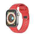 For Apple Watch SE 2023 44mm Dot Texture Fluororubber Watch Band(Red)